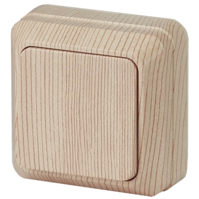 Выключатель 1кл ОУ 10А сосна Intro Quadro IP20 ЭРА 2-101-11