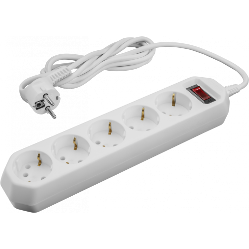 Сетевой фильтр ОНЛАЙТ OSP-05-500-ESC-3x0.75-WH 90781