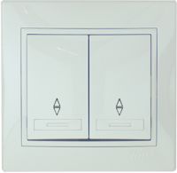 Выключатель 2кл прох MIRA бел (0202106)