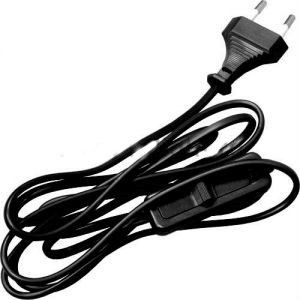 Шнур с вилкой и выкл 1,9м черный KF-HK-1 Feron