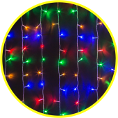 Гирлянда Navigator 61860 NGF-C01-288RGBY-8-1.5x1.5m-230-C8-TR-IP20