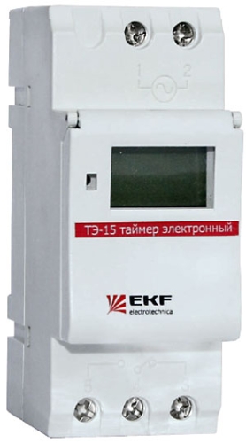 Таймер ТЭ-15 на дин рейку (8 вкл-выкл) EKF