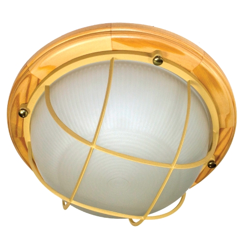 Светильник Терма 1302 круг мал НББ 03-60-014 IP65 мат/корпус с реш дер. липа (501-031) (1)