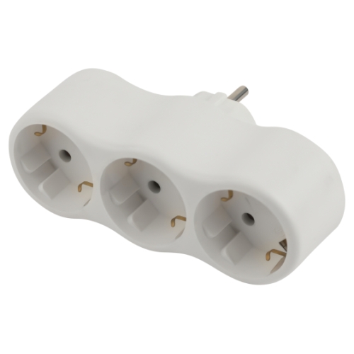 Разветвитель 3гн с з/к белый ЭРА 16А