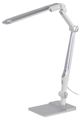 Светильник  LED ЭРА NLED-497-12W-S серебро светодиодный настольный на струбцине и с основанием