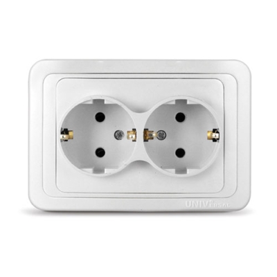 Розетка 2гн с з/к с/п