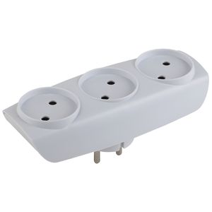 Тройник ЭРА 3гн без з/к (белый)  (sp-3-w) (10/60) 