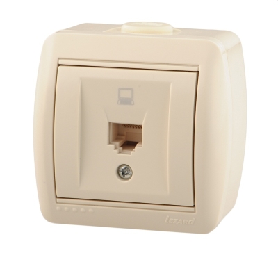 Розетка TF о/п Nata крем (0300137 (10/120)