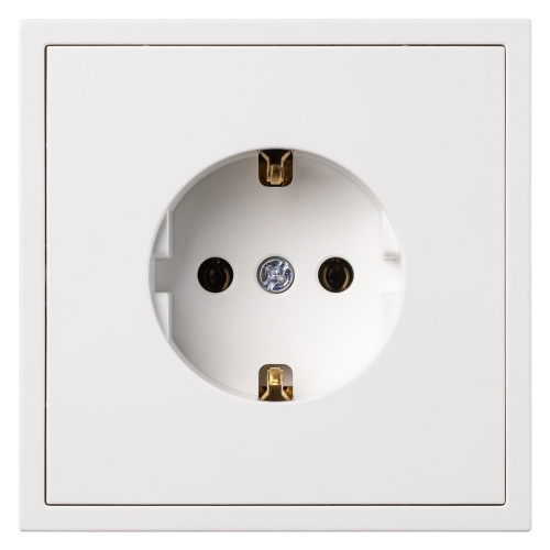 Розетка 1гн сп сз  белая Капелла Smartbuy (SBE-09w-16-S1-Z)