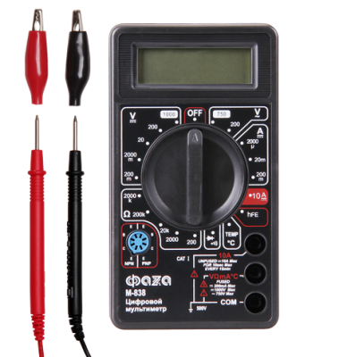 Мультиметр цифровой M838 Фаза