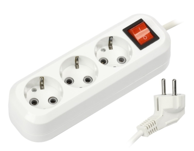 Удлинитель Smartbuy, 3 гн. 5 м 16А/3,5кВт с выкл. и з/к ПВС 3х1,0