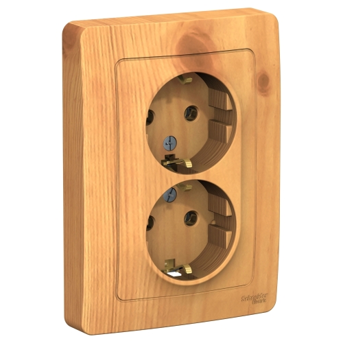 Розетка 2гн с з/к Blanca Ясень с/п BLNRS001025 (6/36)