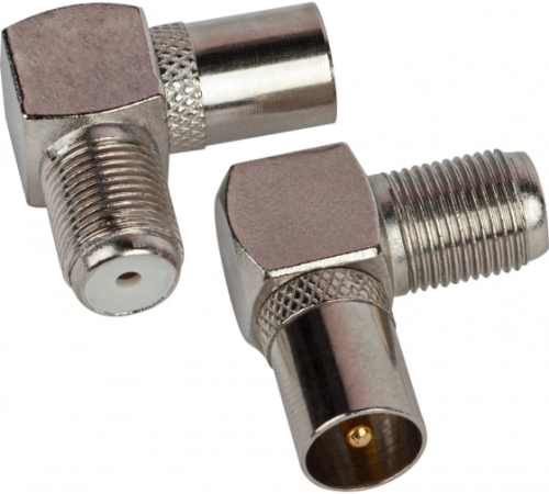 Переходник угловой металл F гнездо - TV  R-A04 ЭРА SIMPLE  (100)