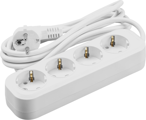 Удлинитель Онлайт 4 гн. 2 м с з/к ПВС 3х1 3500Вт (90798)