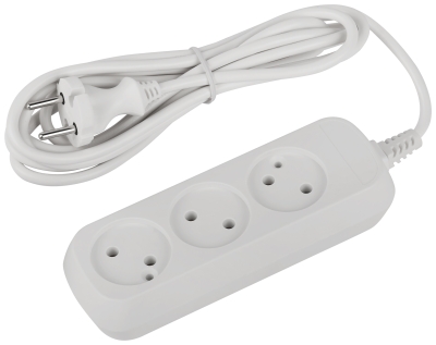 Удлинитель ЭРА Greenline 3 гн. 3 м ПВС 2х0,75 2200Вт (50)