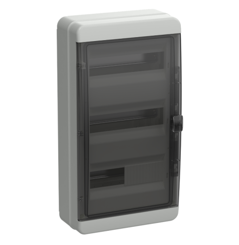 TEKFOR Корпус пластиковый КМПн-36 IP65 черная прозрачная дверь IEK