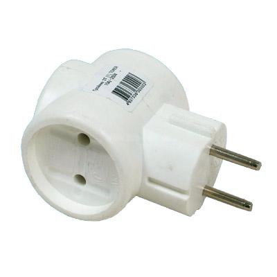 Тройник универ 6А ЗТ белый (Токер) (120)