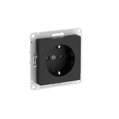 Механизм Розетка 1гн с/п С з/к AtlasDesign карбон САМОЗАЖИМ ATN001043S (5/20)