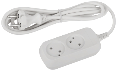 Удлинитель ЭРА Greenline 2 гн. 1,5 м ПВС 2х0,75 2200Вт (50)