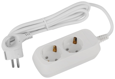 Удлинитель ЭРА Greenline 2 гн. 1,5 м с з/к ПВС 3х1 3500Вт (50)