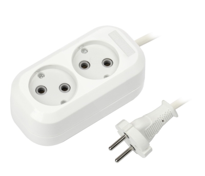 Удлинитель Smartbuy, 2 гн. 5 м 10А/2,2кВт без з/к ПВС 2х1,0