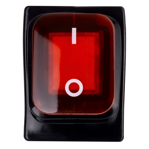 Выключатель клавишный 250В 16А (4с) ON-OFF красный с подсветкой IP65 Smartbuy