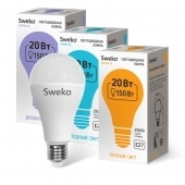 Лампа Sweko  42LED-A65-20W-230-6500K-E27 (38771)