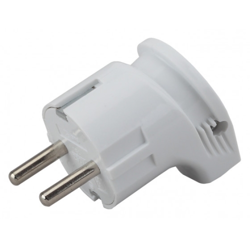 Вилка угловая c з/к белая 16А 250В ЭРА