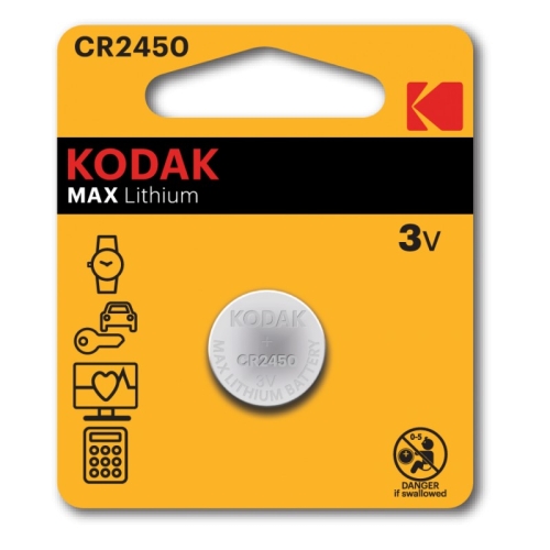 Батарейка Kodak CR2450-1BL MAX Lithium (60/240)