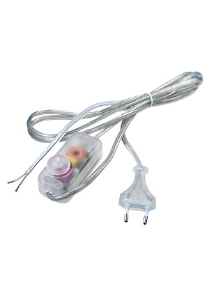Шнур с вилкой с димером прозрачный DM103-200W