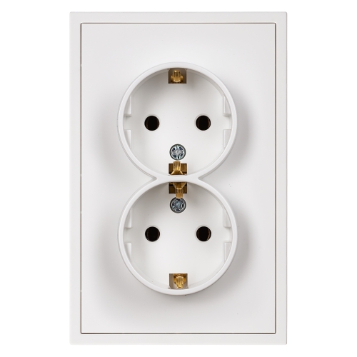Розетка 2гн сп сз белая Капелла Smartbuy (SBE-09w-16-S2-Z)