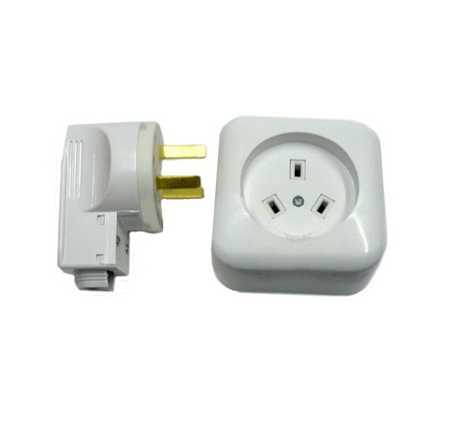 Разъем о/у РОЗЕТКА 32-002/ВИЛКА 32-001 32А/250В (АБС) (28) белый