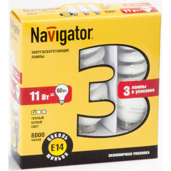 Лампа Navigator NCL8-SF-11-827-E-14/3PACK (94423)