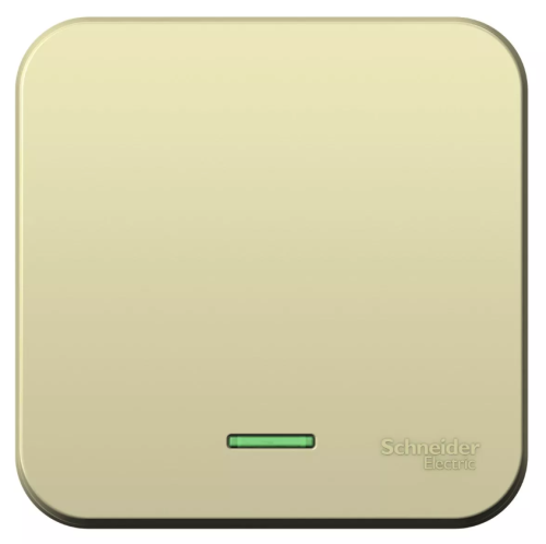 BLANCA О/У 1-клавишный ВЫКЛЮЧАТЕЛЬ (cх.1) с подсв.ИЗОЛ.ПЛ.,10А,250B,БЕЖЕВЫЙ