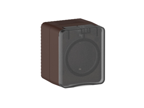 Розетка 1 гн с зк оп со шт. AtlasDesign PROFI IP54 16А 250B КОРИЧНЕВЫЙ ATN546045