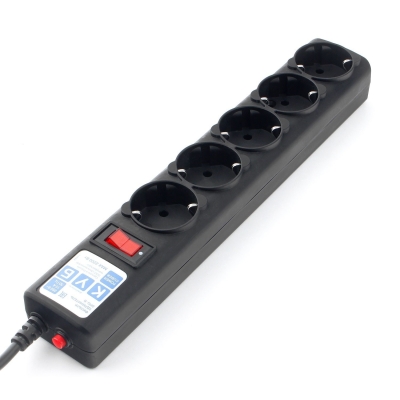 Сетевой фильтр Power Cube 5гн 1,9м 10А черный графит